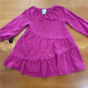Hanna Andersson Magenta Starry Kids Dress